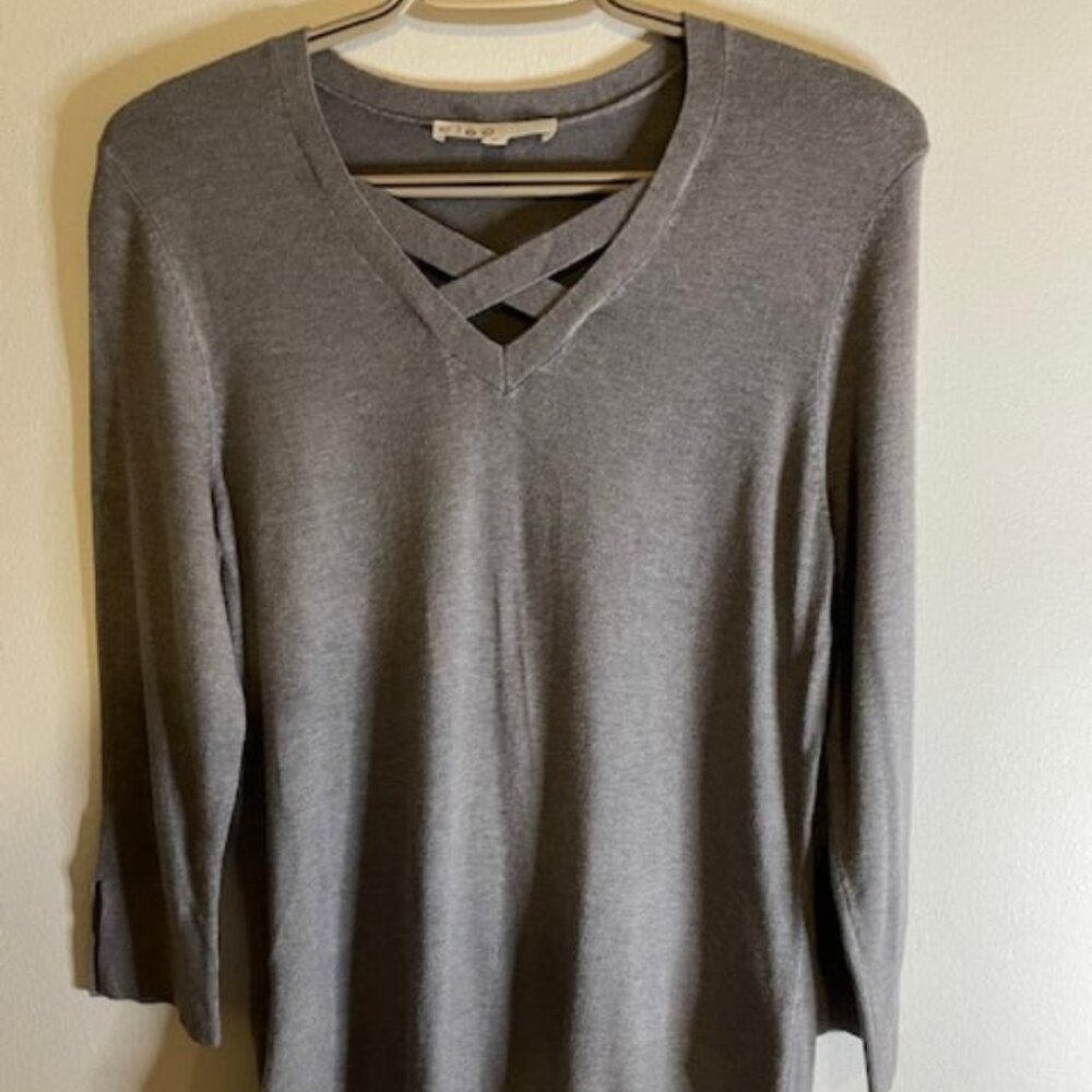 Long Knit TOP - Grey CLEO - Small